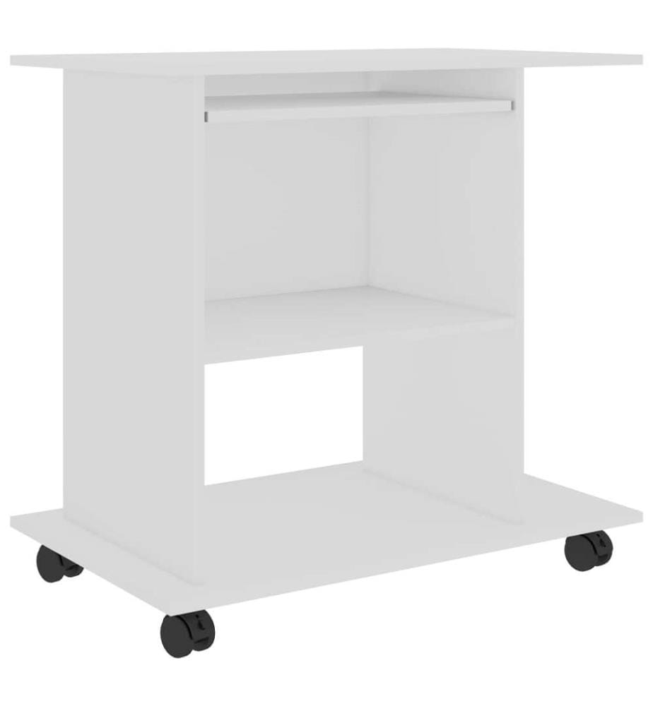 Schreibtisch Weiss 80x50x75 cm Holzwerkstoff