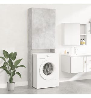 Waschmaschinenschrank Betongrau 64x25,5x190 cm