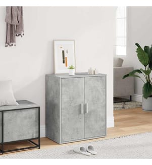 Schuhschrank Betongrau 60x35x70 cm Holzwerkstoff