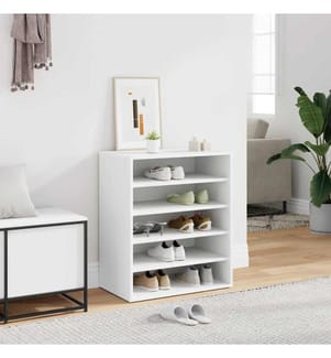 Schuhschrank Weiss 60x35x70 cm Holzwerkstoff