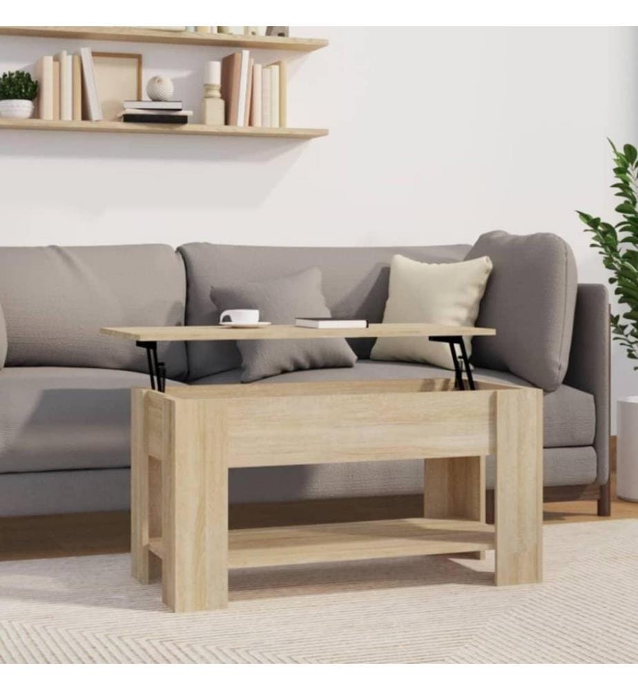Couchtisch Sonoma-Eiche 101x49x52 cm Holzwerkstoff