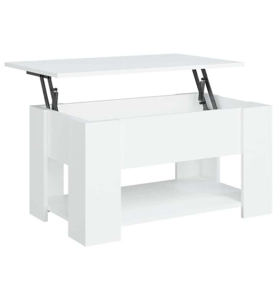 Couchtisch Weiss 79x49x41 cm Holzwerkstoff