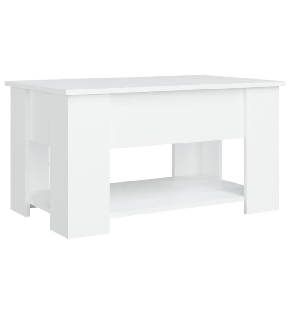 Couchtisch Weiss 79x49x41 cm Holzwerkstoff