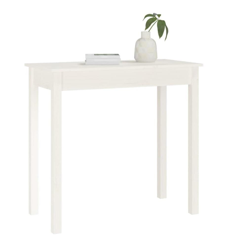 Konsolentisch Weiss 80x40x75 cm Massivholz Kiefer