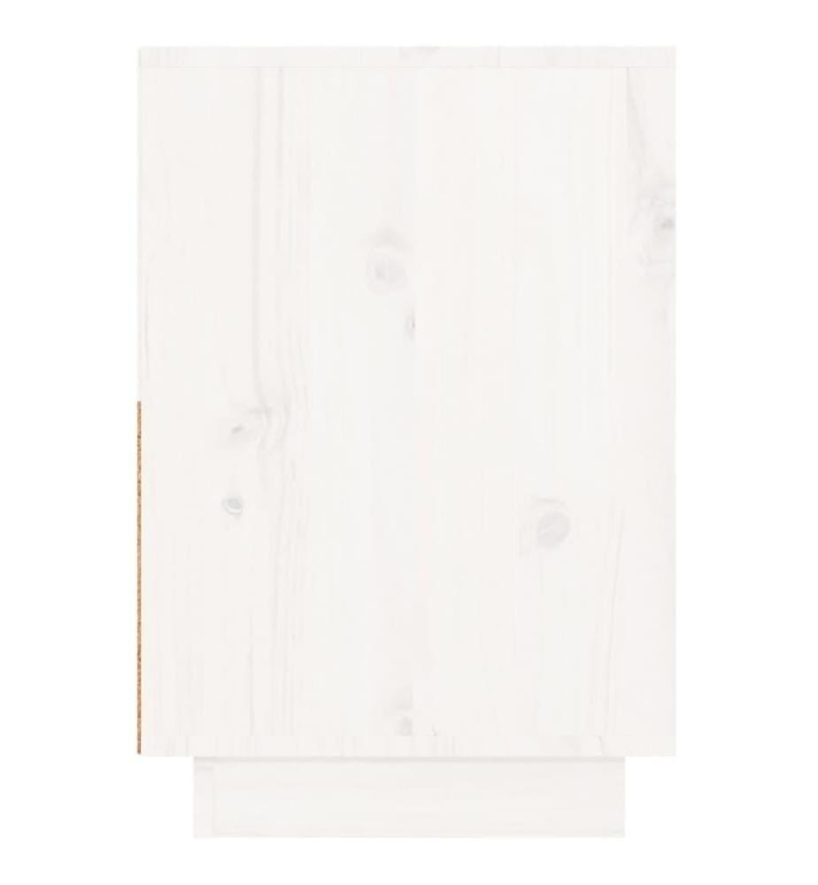 Tables de chevet 2 pcs Blanc 60x34x51 cm Bois de pin solide