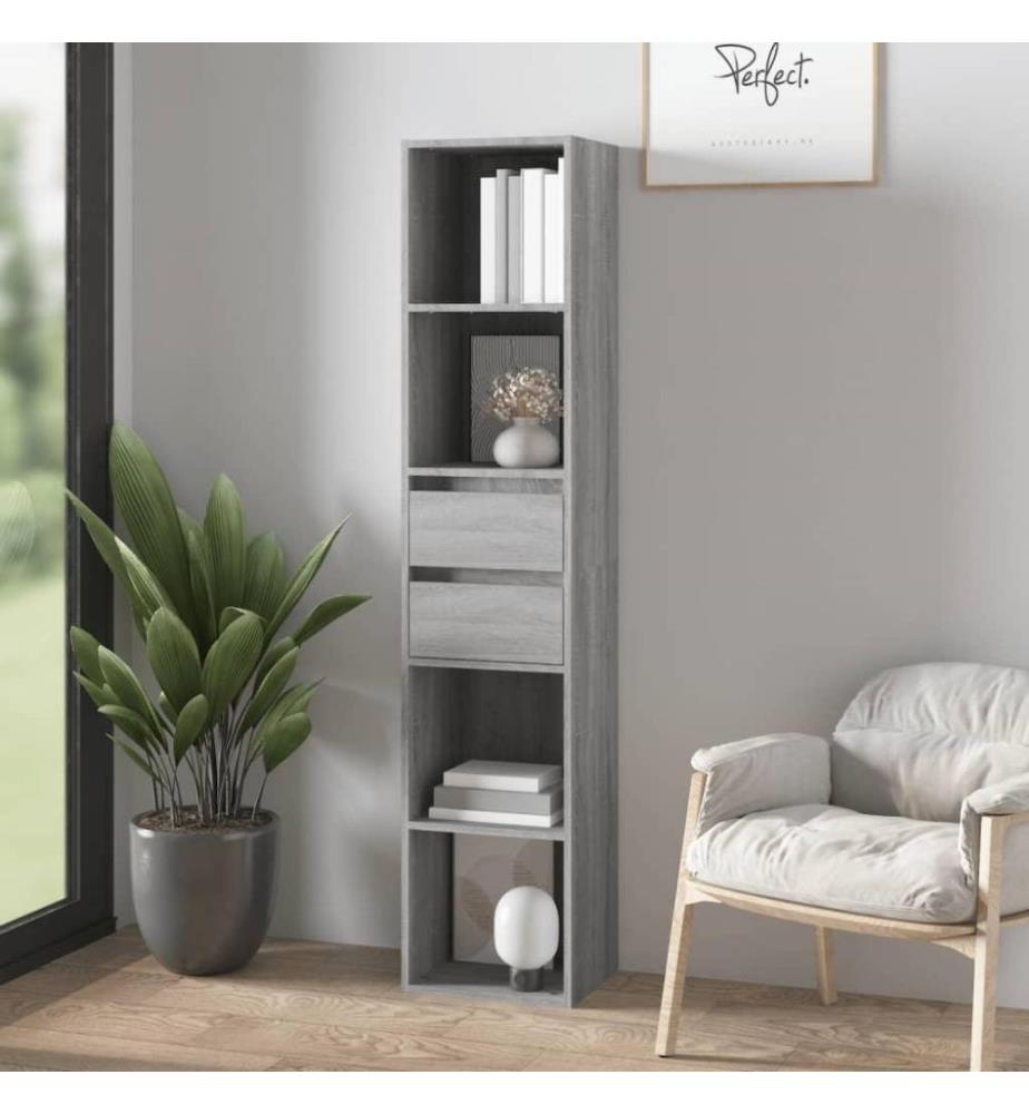 Bücherregal Grau Sonoma 36x30x171 cm Holzwerkstoff