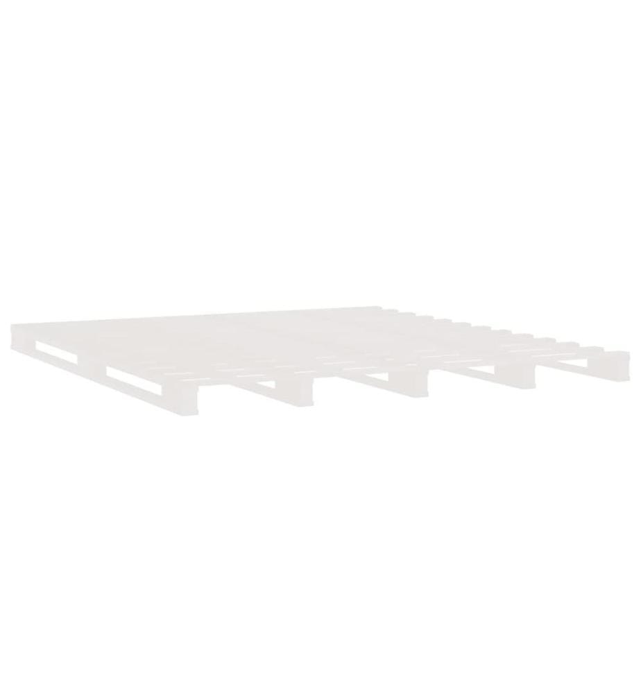 Palettenbett Weiss 180x200 cm Massivholz