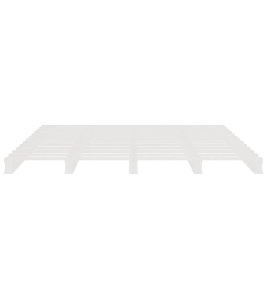 Palettenbett Weiss 180x200 cm Massivholz