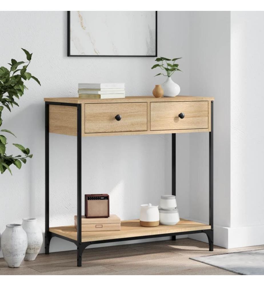 Konsolentisch Sonoma-Eiche 75x34,5x75 cm Holzwerkstoff