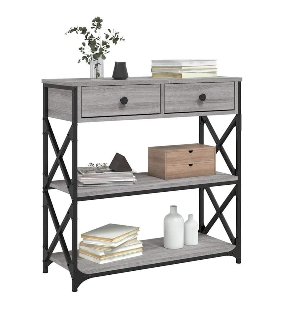 Konsolentisch Grau Sonoma 75x28x75 cm Holzwerkstoff