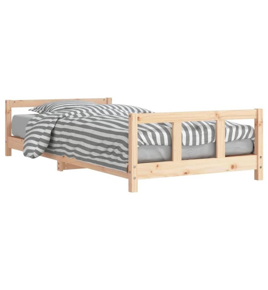Cadre de lit pour enfants 90x200 cm bois de pin massif