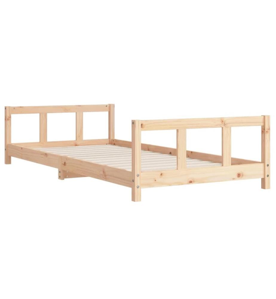Cadre de lit pour enfants 90x200 cm bois de pin massif