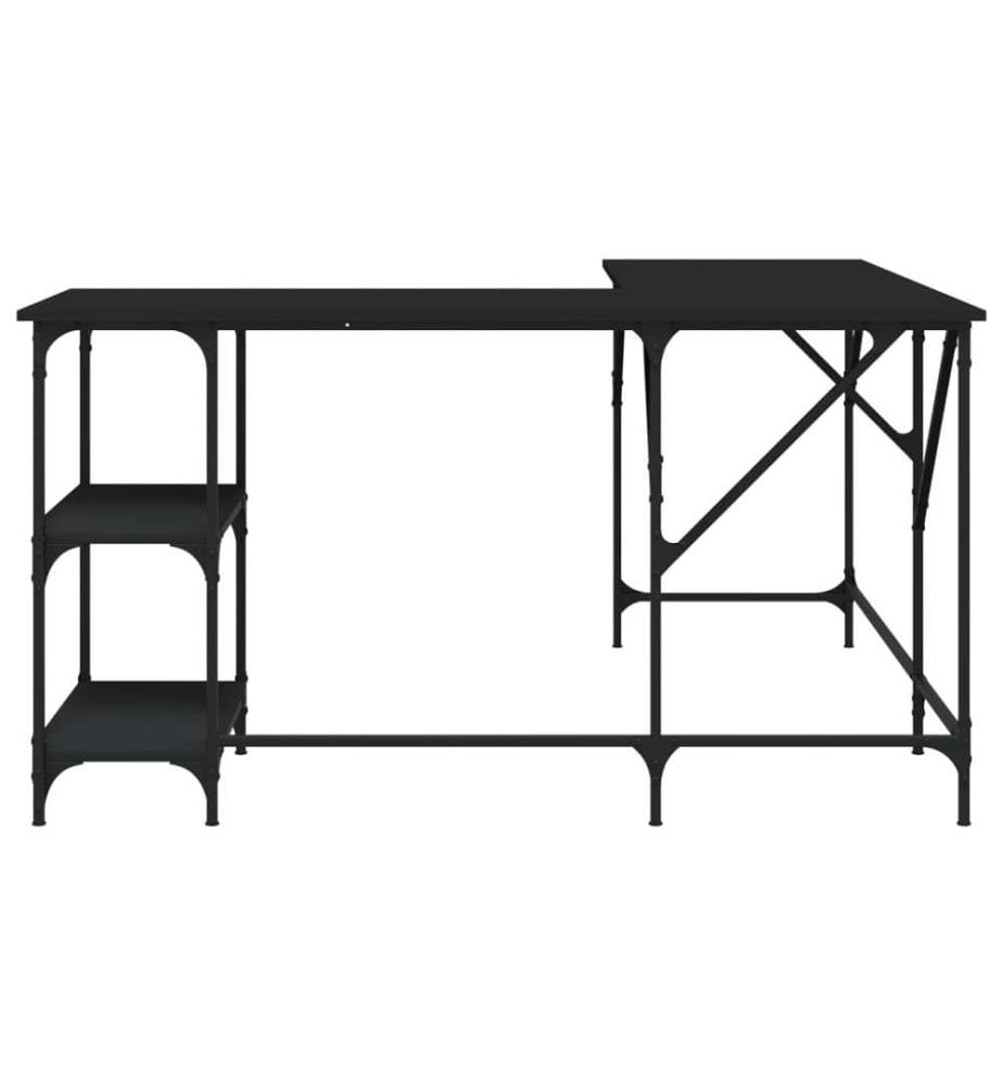Schreibtisch Schwarz 139x139x75 cm Holzwerkstoff