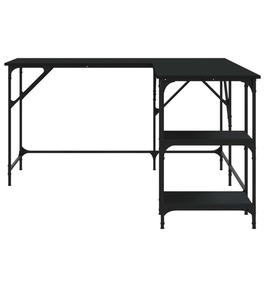 Schreibtisch Schwarz 139x139x75 cm Holzwerkstoff