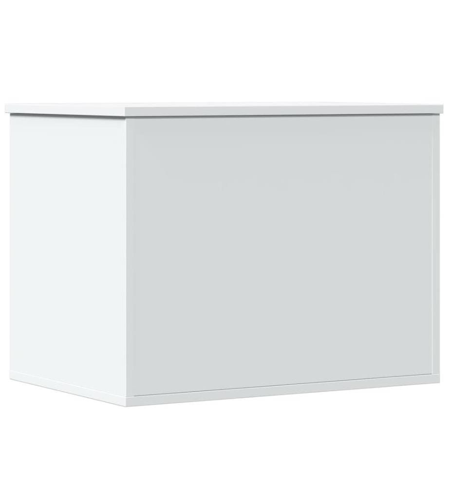 Boîte de rangement blanc 60x42x46 cm bois d'ingénierie