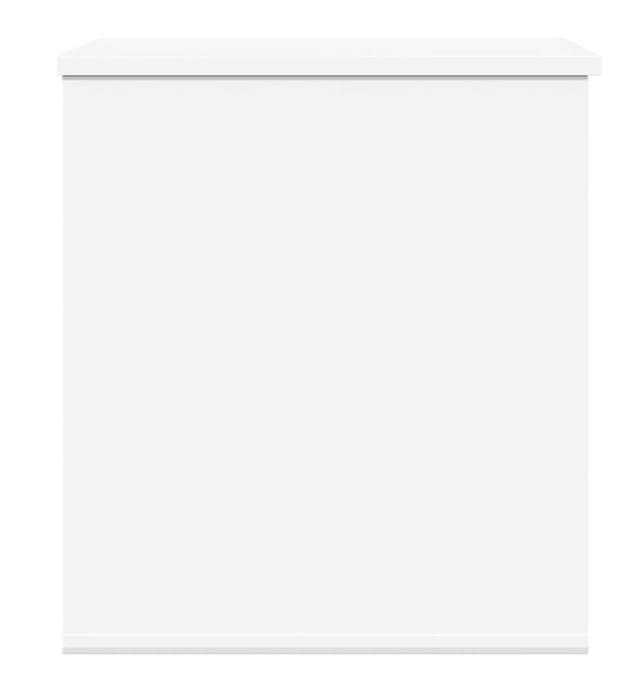 Boîte de rangement blanc 60x42x46 cm bois d'ingénierie