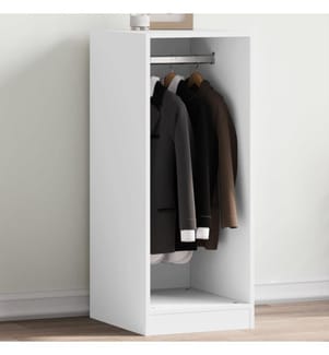 Kleiderschrank Weiss 48x41x102 cm Holzwerkstoff