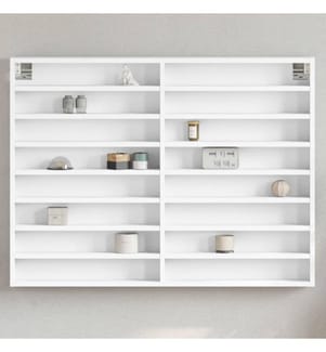 Vitrinenschrank Weiss 100x8,5x75 cm Holzwerkstoff