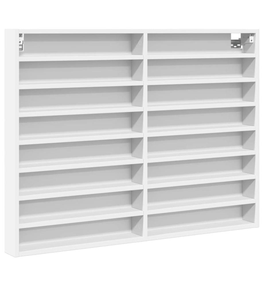 Vitrinenschrank Weiss 100x8,5x75 cm Holzwerkstoff