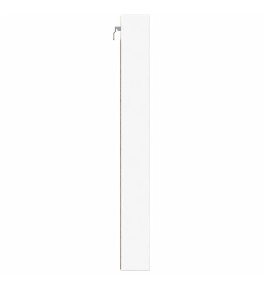 Vitrinenschrank Weiss 100x8,5x75 cm Holzwerkstoff