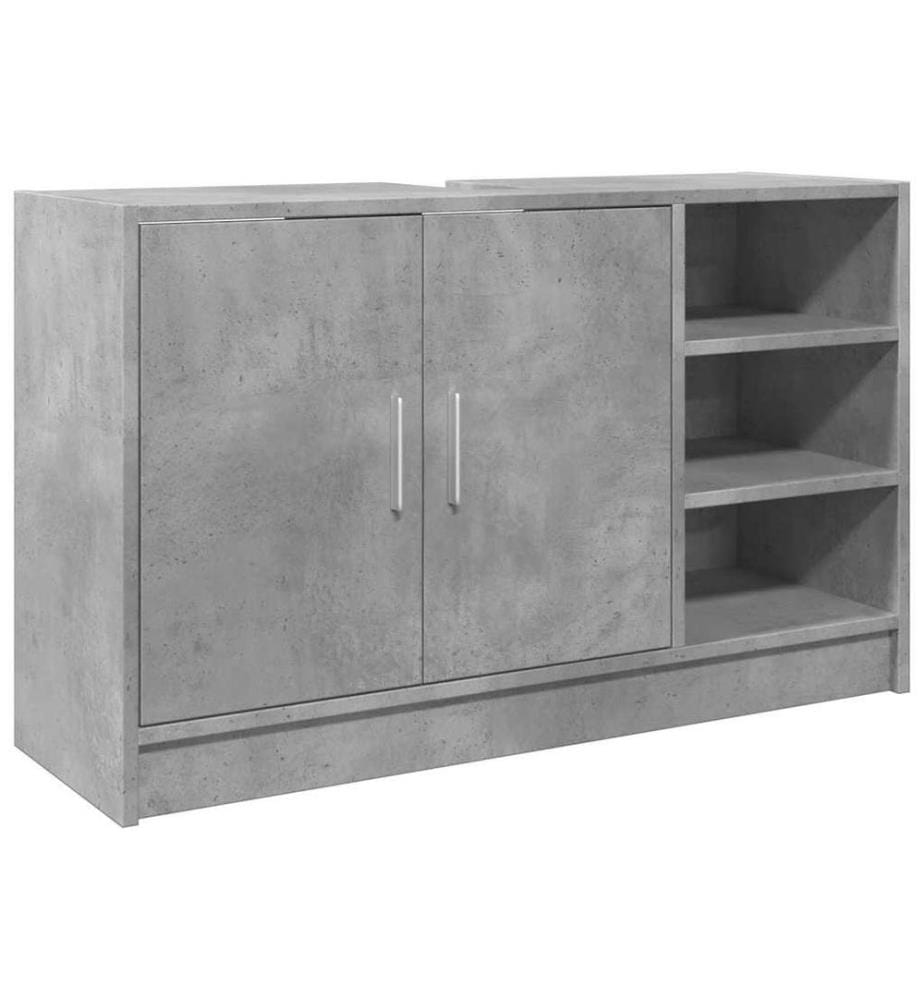 Armoire d'évier gris béton 90x29x55 cm bois d'ingénierie