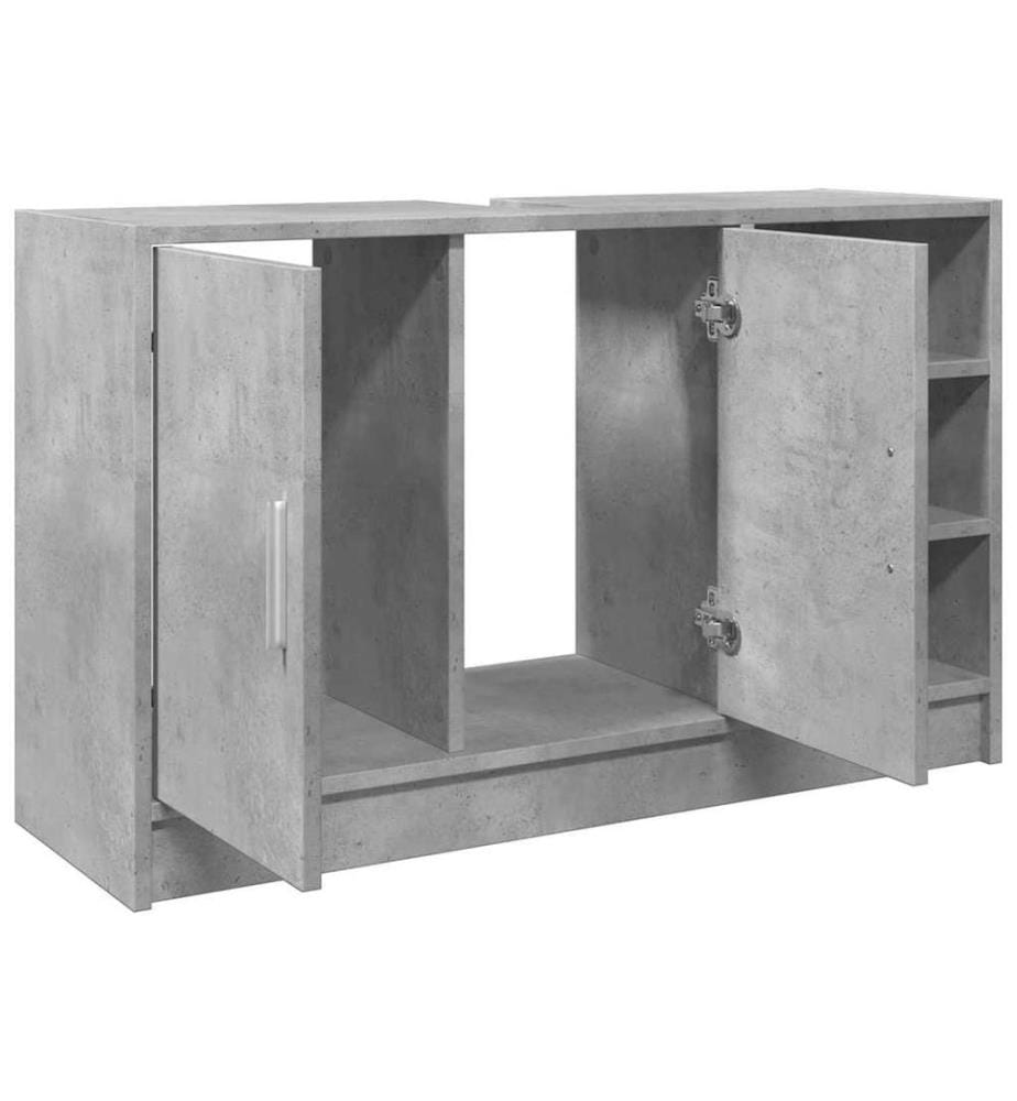 Armoire d'évier gris béton 90x29x55 cm bois d'ingénierie