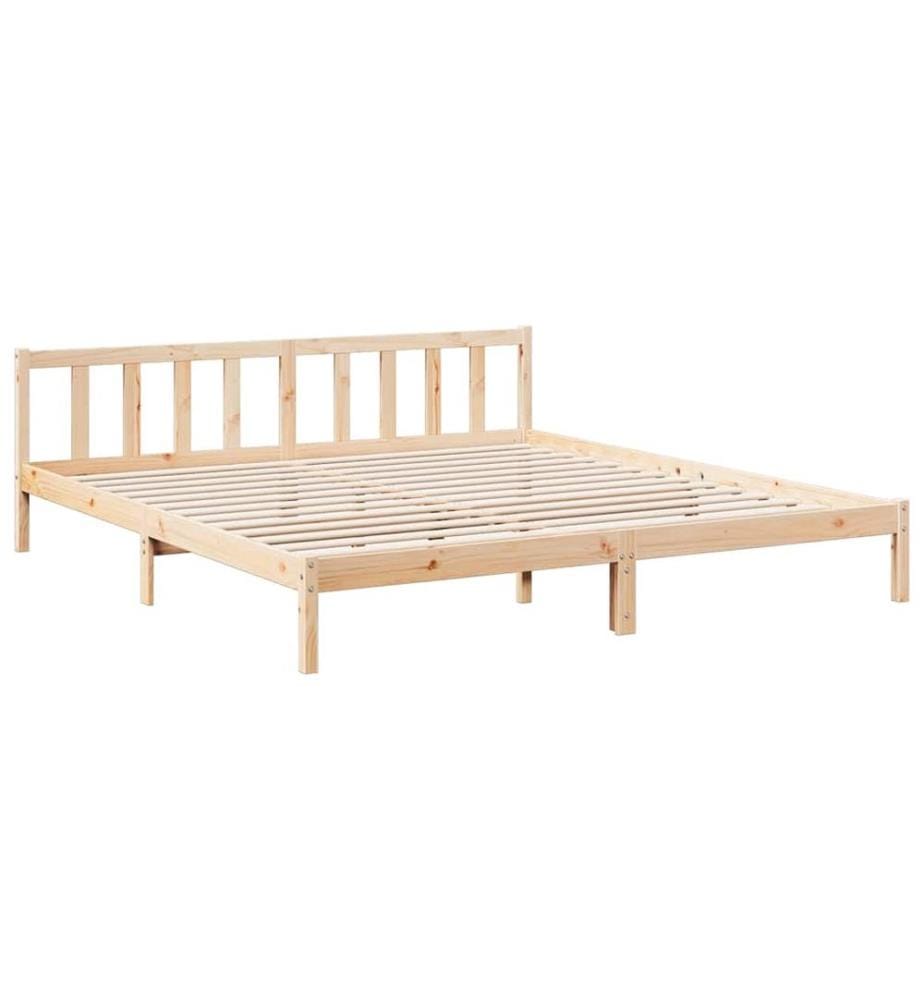 Cadre de lit extra long sans matelas 200x210 cm bois massif pin