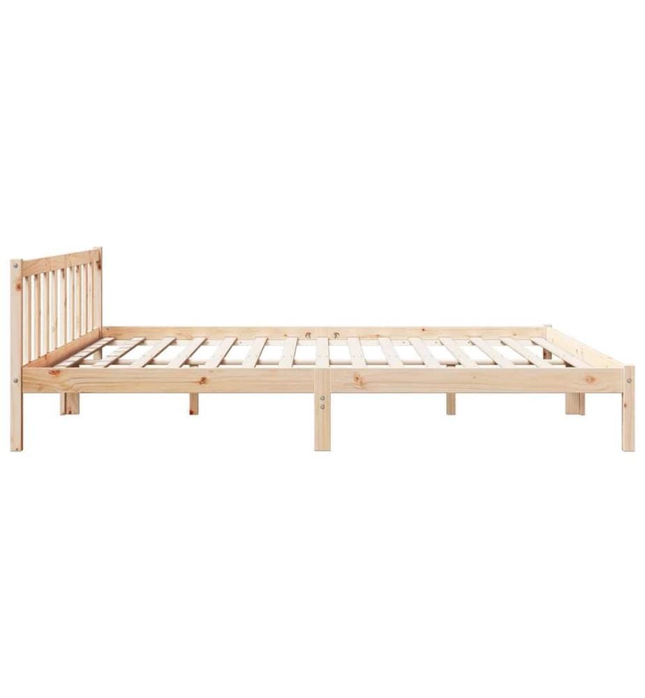 Cadre de lit extra long sans matelas 200x210 cm bois massif pin
