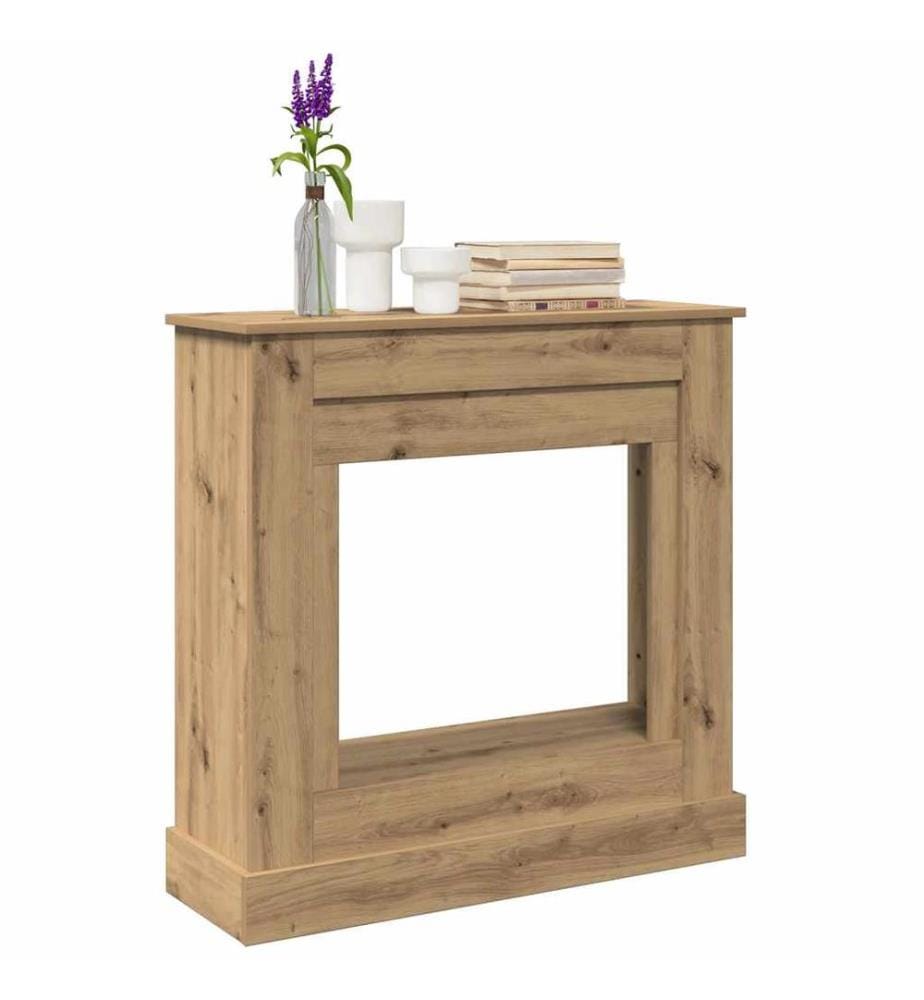 Kaminumrandung Artisan-Eiche 90x30x90 cm Holzwerkstoff