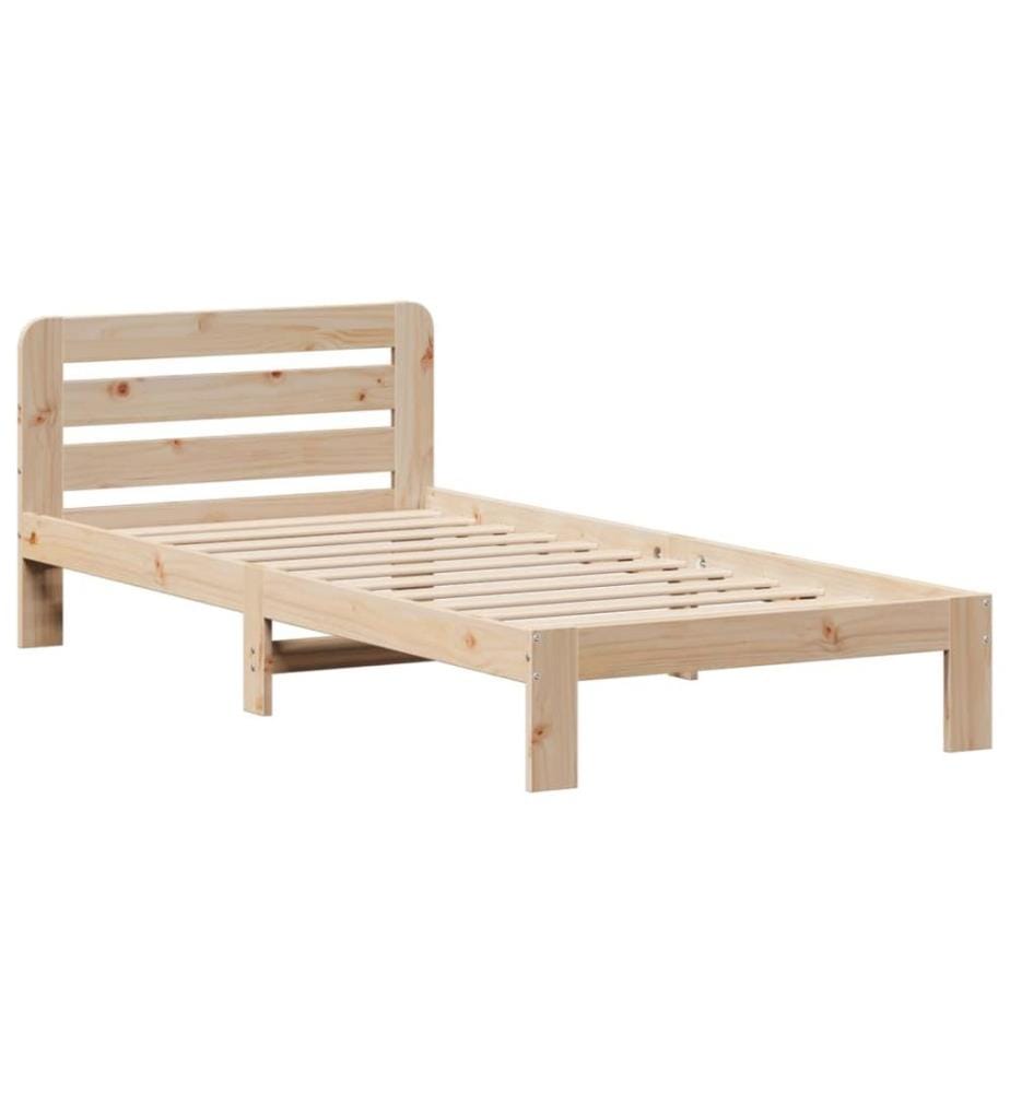 Cadre de lit sans matelas 90x200 cm bois de pin massif