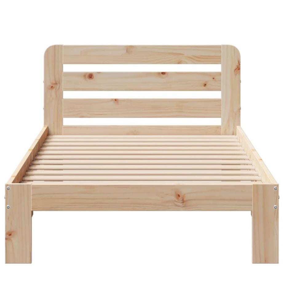 Cadre de lit sans matelas 90x200 cm bois de pin massif