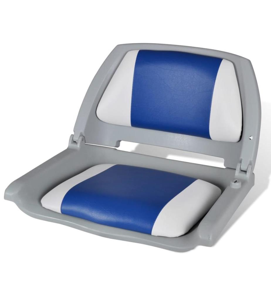 Siège de bateau à dossier pliable et oreiller 48x51x41 cm