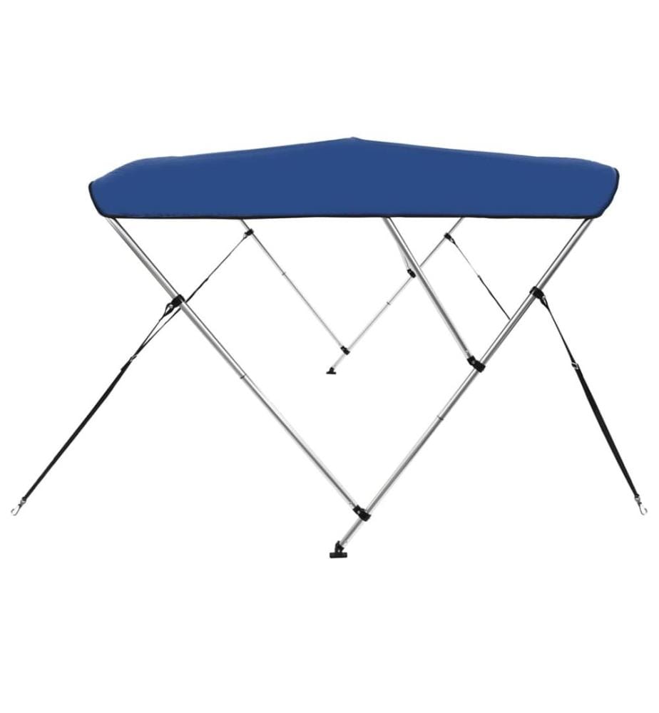Auvent bimini à 3 arceaux Bleu 183x160x137 cm