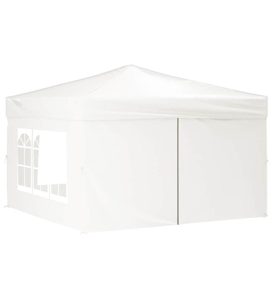 Tente de réception pliable avec parois Blanc 3x3 m