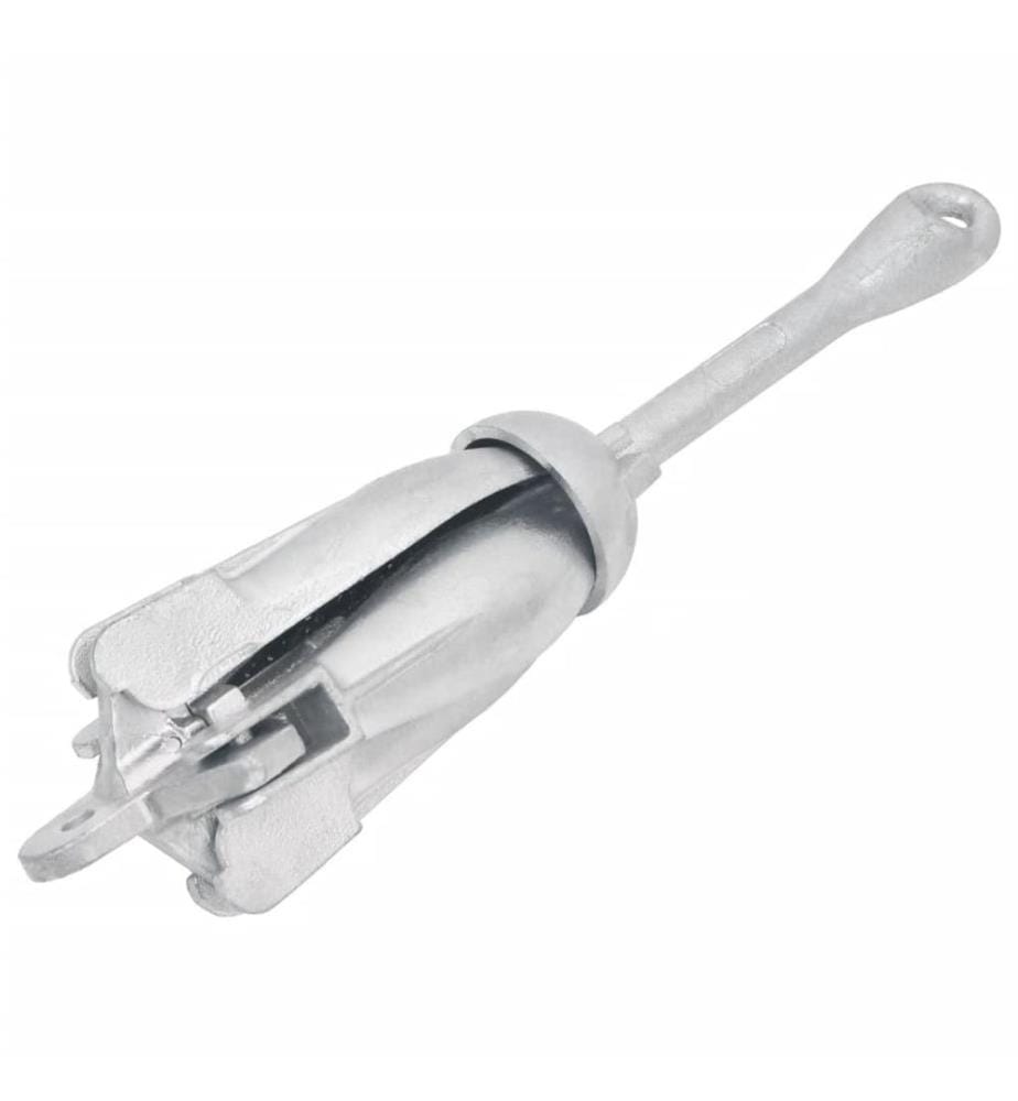Ancre pliable avec corde argenté 6 kg fonte galvanisée à chaud