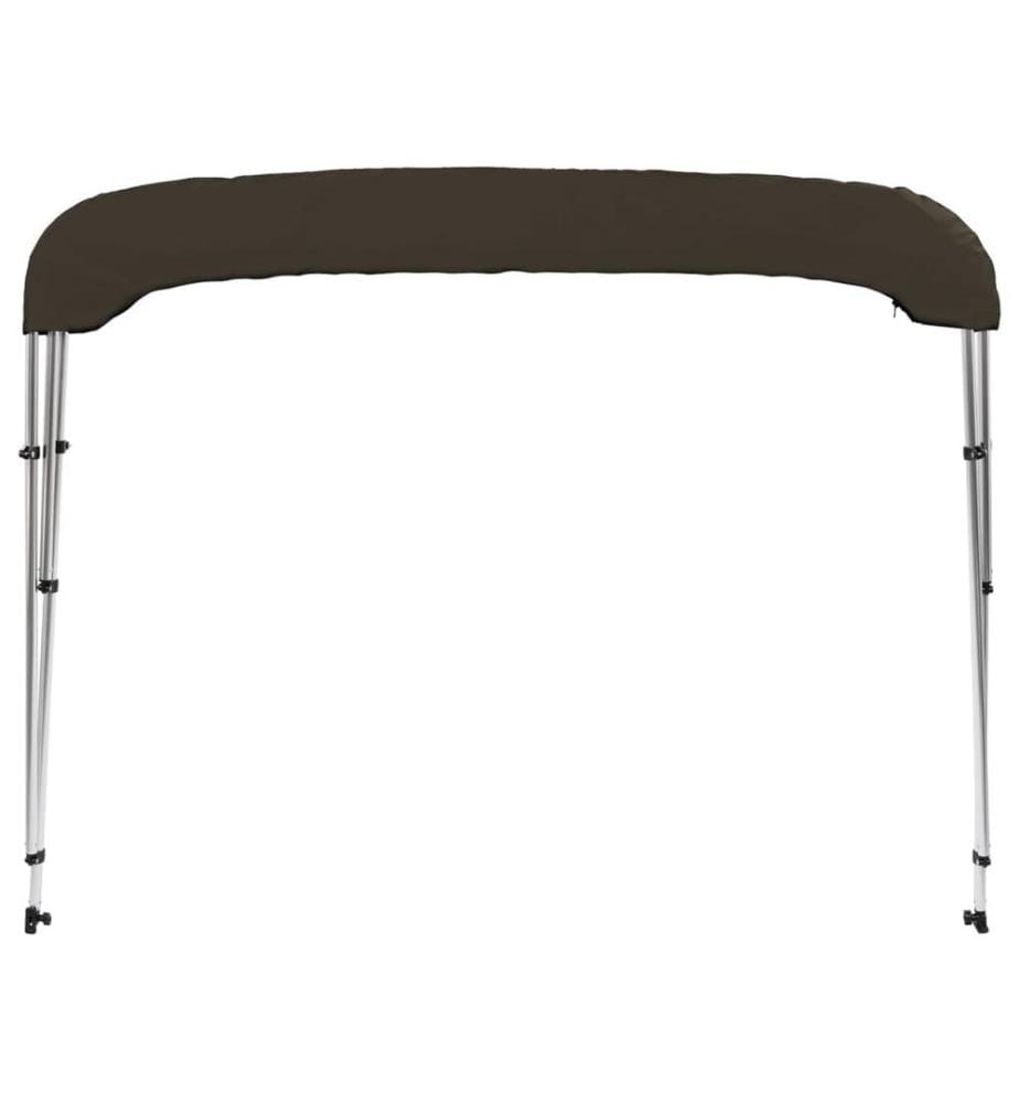 Auvent bimini à 3 arceaux noir 183x140x137 cm