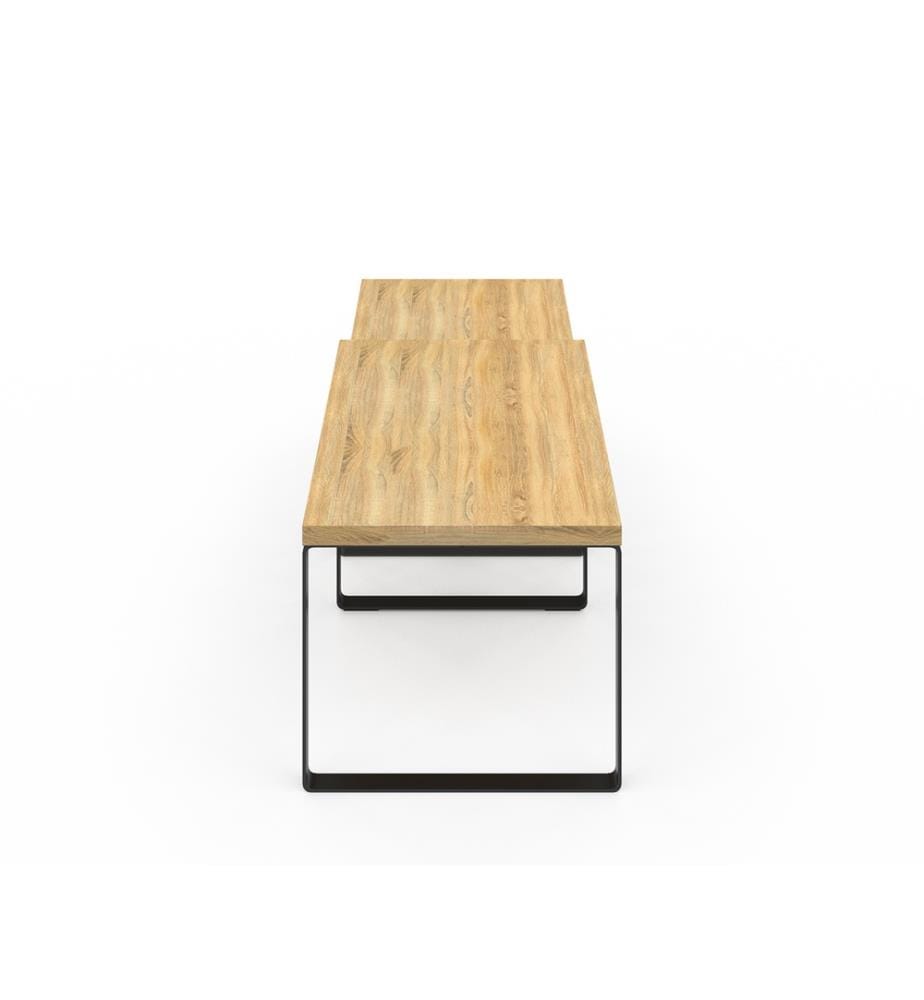 Lot de 4 Etagères de rangement encastrables - Bois et Noir