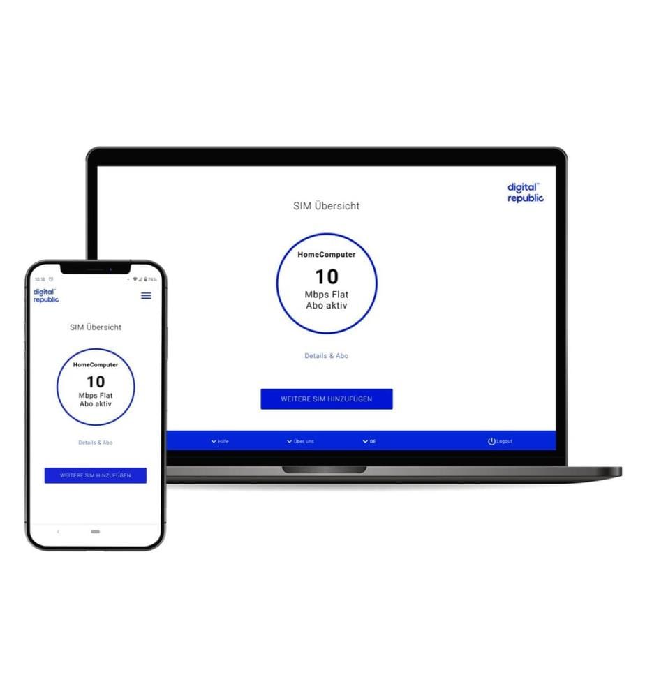 Digital Republic - Carte SIM Internet illimité pendant 30 jours - Vitesse moyenne