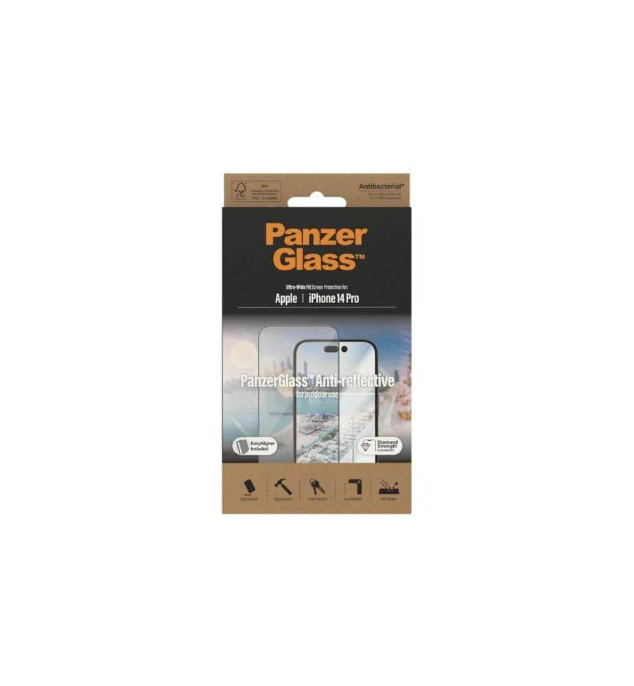 PANZERGLASS - Protection d'écran Ultra Wide Fit Anti Reflective iPhone 14 Pro