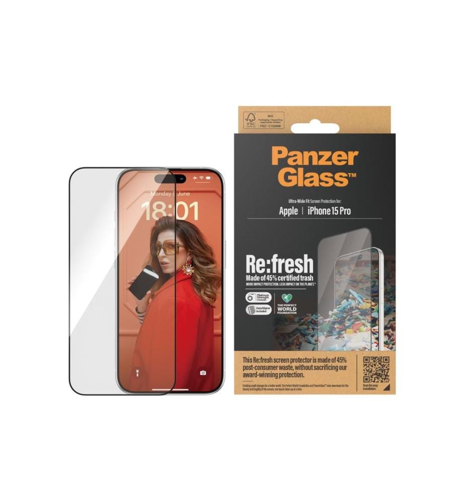 PANZERGLASS - Protection d'écran Refresh  iPhone 15 Pro