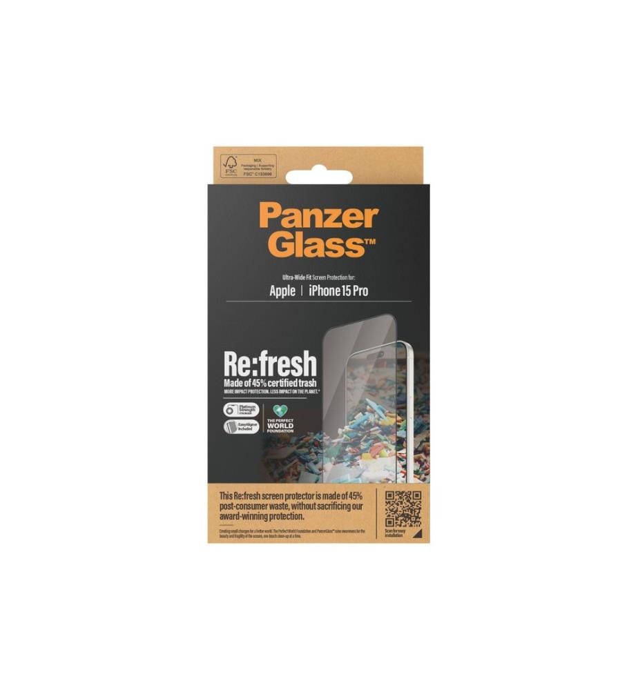 PANZERGLASS - Protection d'écran Refresh  iPhone 15 Pro