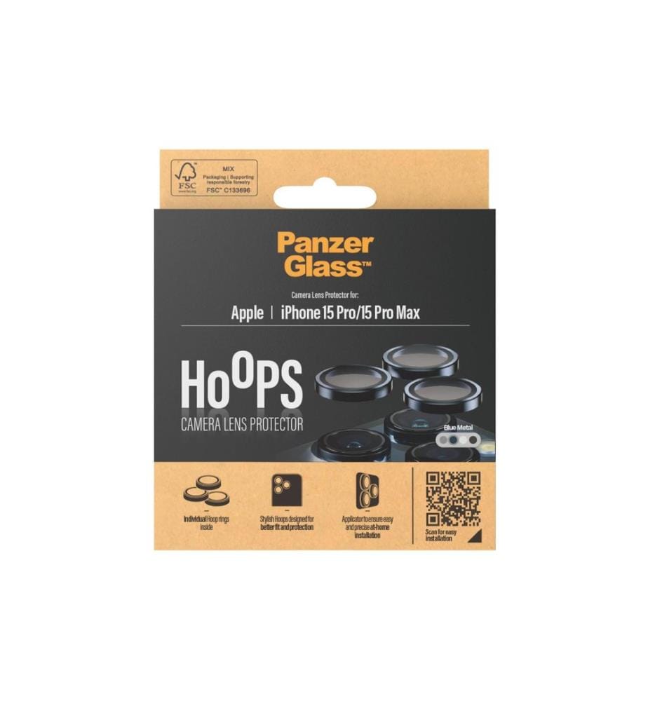 PANZERGLASS - Lens Protector Rings HOOPS iPhone 15 Pro / 15 Pro Max Bleu