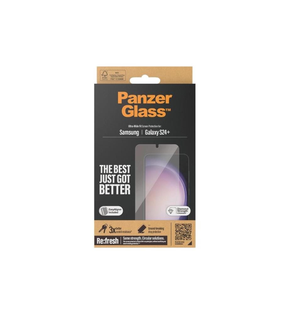 PANZERGLASS - Displayschutz Ultra Wide Fit Galaxy S24+ mit Applicator