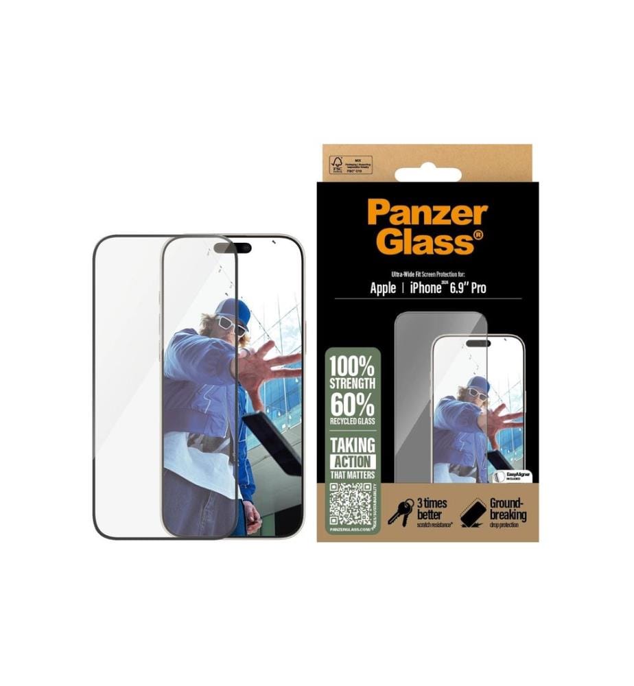 PANZERGLASS - Protection d'écran Ultra Wide Fit iPhone 16 Pro Max