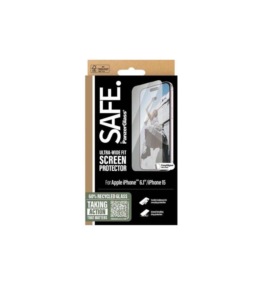 SAFE. - Protection d'écran Ultra Wide Fit iPhone 15/iPhone 16