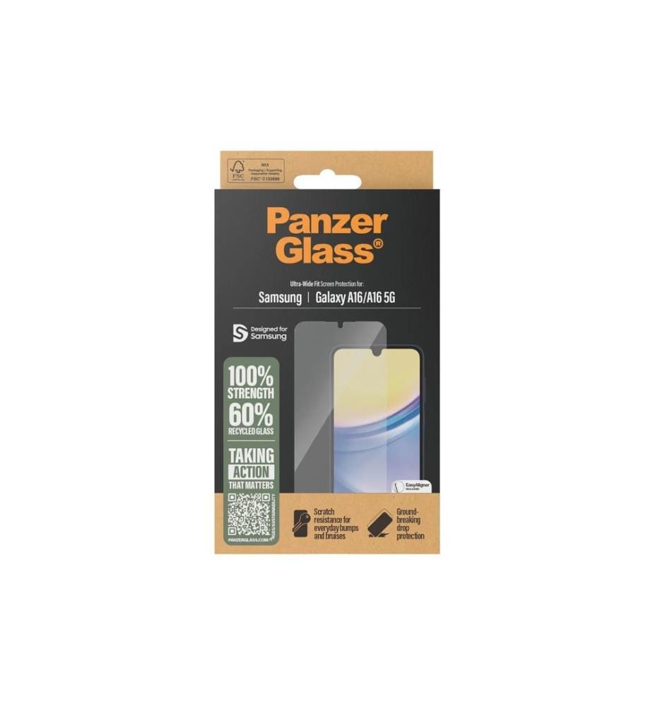 PANZERGLASS - Protection d'écran Ultra wide Fit Galaxy A16 / A16 5G