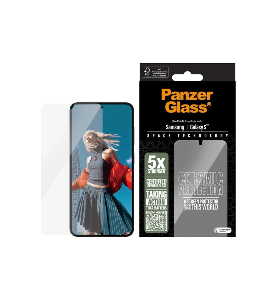 PANZERGLASS - Displayschutz Ultra Wide Fit Galaxy S25 Ceramic