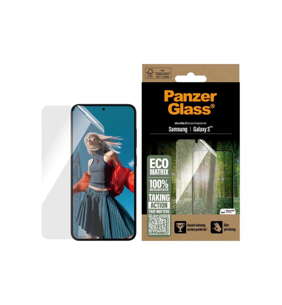 PANZERGLASS - Protection d'écran Ultra Wide Fit Eco Matrix Galaxy S25