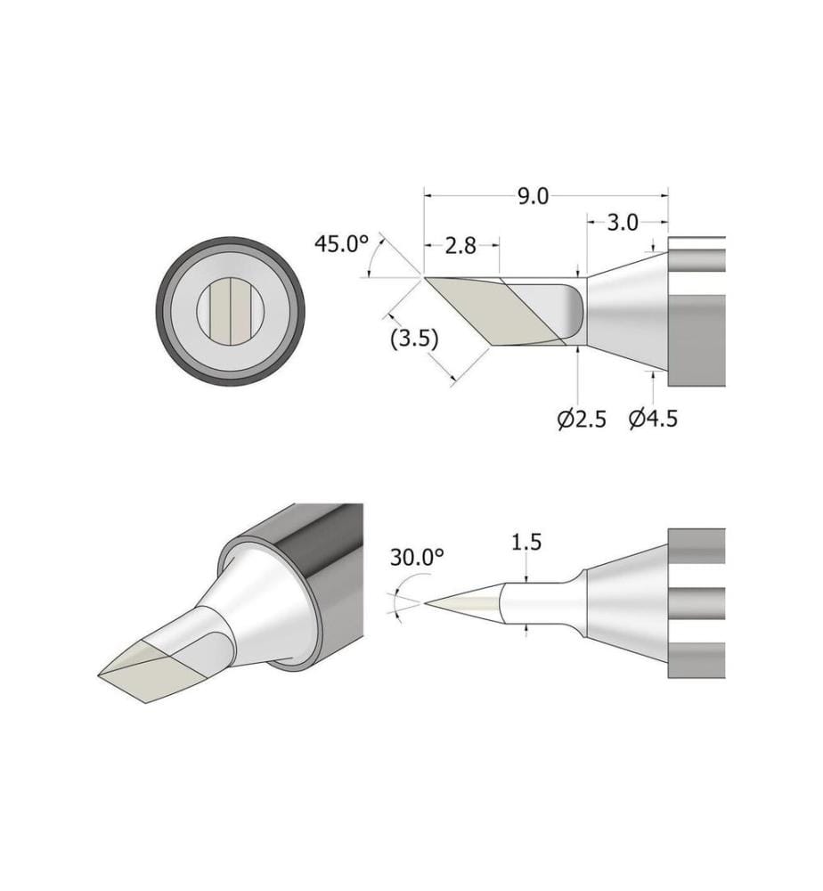 IFIXIT - Power Series Soldering Iron Tip - en forme de couteau 2.5 mm