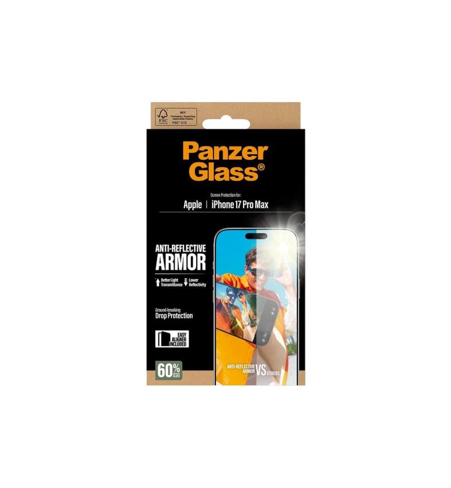 PANZERGLASS - Protection d'écran Anti-Reflective Armor iPhone 17 Pro Max